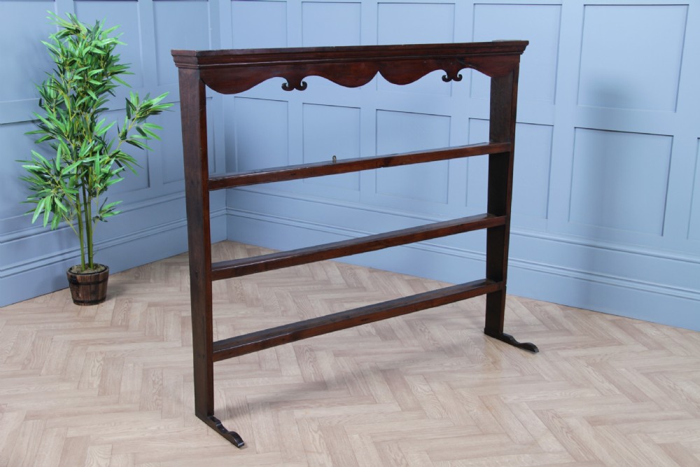 Antique Early Georgian Oak Country Dresser Open Back Plate Rack Only C1800 View IX