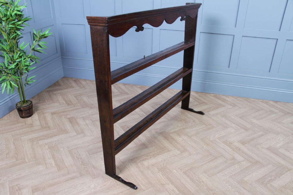 Antique Early Georgian Oak Country Dresser Open Back Plate Rack Only C1800 View XI