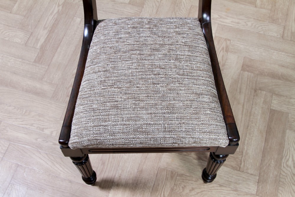 Set of 6 Antique Original William IV Rosewood Dining Chairs Regency Carved C1835 View XII