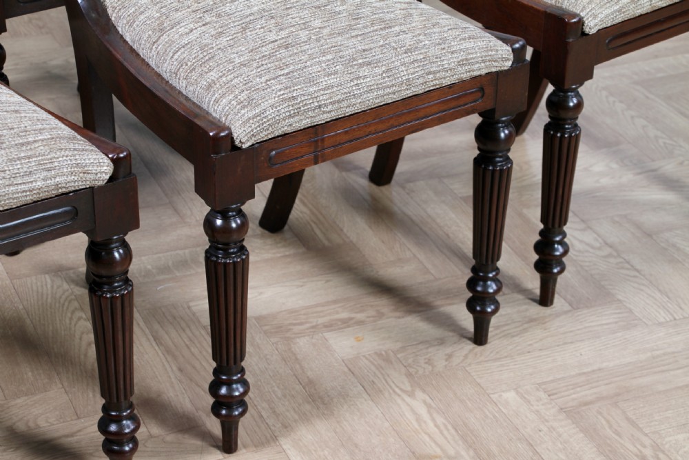 Set of 6 Antique Original William IV Rosewood Dining Chairs Regency Carved C1835 View XIII
