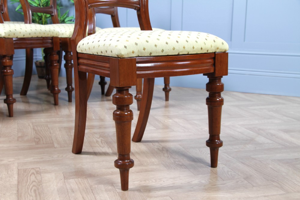 Antique Victorian Solid Mahogany Grand Wind Out 2 Leaf Dining Table and 8 Chairs View XXIII