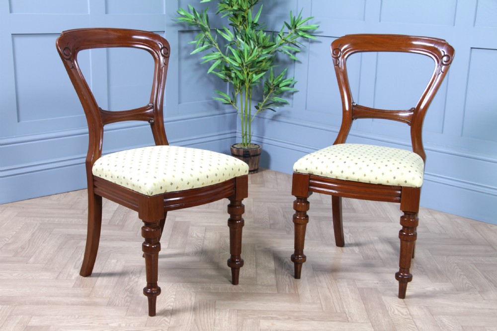 Antique Victorian Solid Mahogany Grand Wind Out 2 Leaf Dining Table and 8 Chairs View XXV