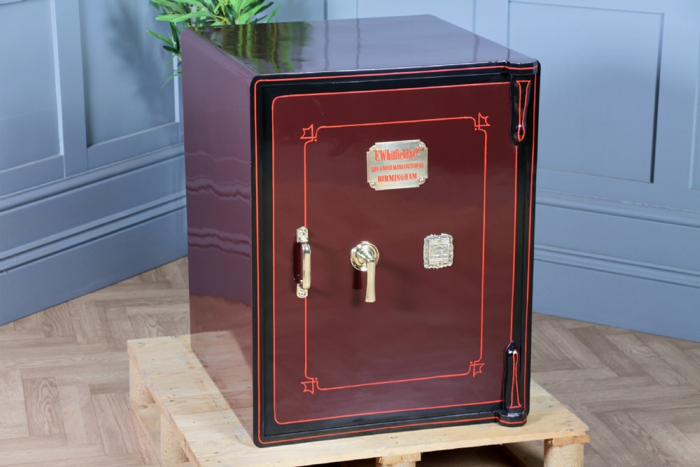 Antique F. WHITFIELD & Co Luxury Fireproof Safe Fully Restored With Keys Vintage View II