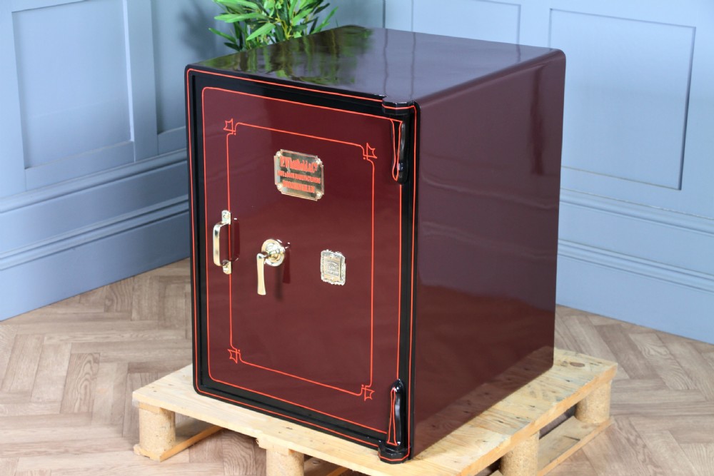 Antique F. WHITFIELD & Co Luxury Fireproof Safe Fully Restored With Keys Vintage View XI