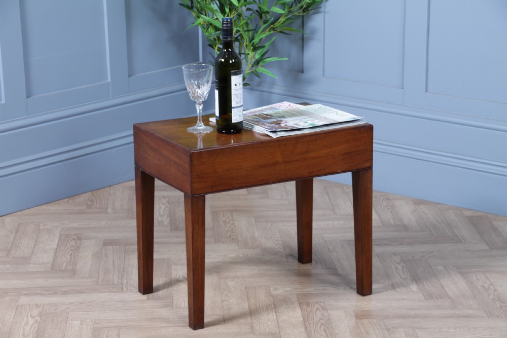 Antique Victorian Mahogany Baby Bath, Side Table 1870
 View II