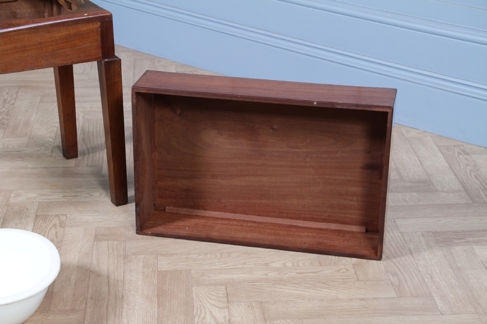 Antique Victorian Mahogany Baby Bath, Side Table 1870
 View VIII