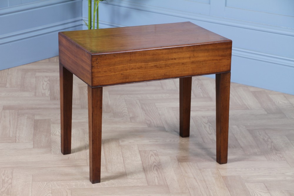Antique Victorian Mahogany Baby Bath, Side Table 1870
 View IX