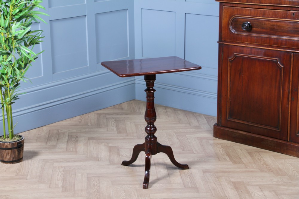 Original Antique Victorian Solid Mahogany Tilt Top Turned Tripod Wine Table 1870