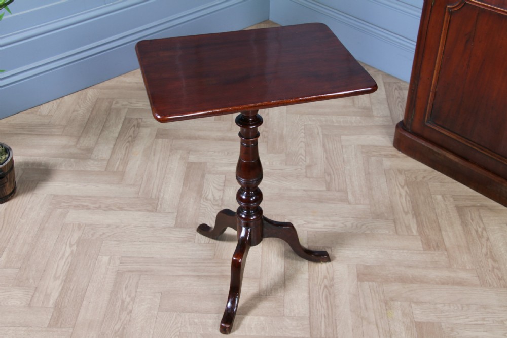 Original Antique Victorian Solid Mahogany Tilt Top Turned Tripod Wine Table 1870 View VI