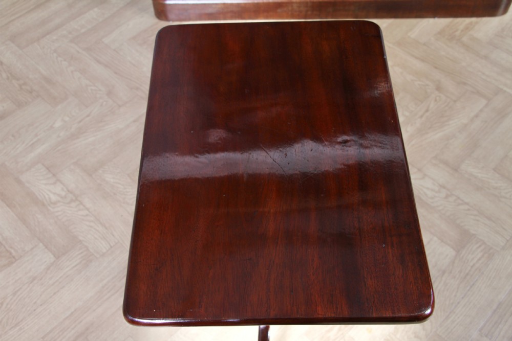 Original Antique Victorian Solid Mahogany Tilt Top Turned Tripod Wine Table 1870 View VIII