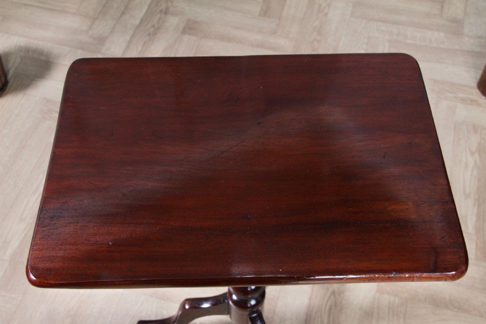 Original Antique Victorian Solid Mahogany Tilt Top Turned Tripod Wine Table 1870 View IX