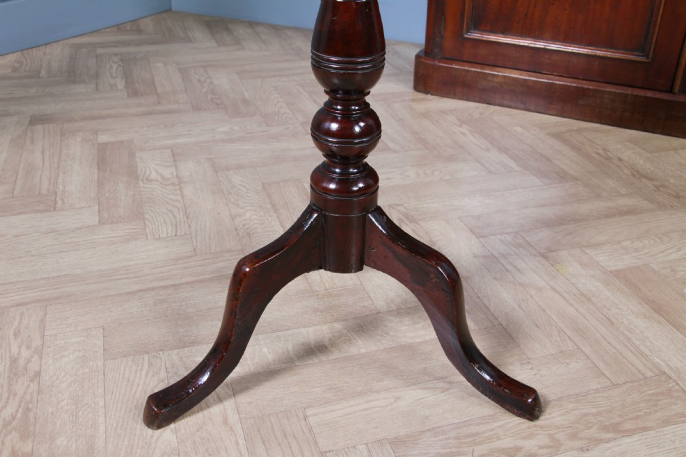 Original Antique Victorian Solid Mahogany Tilt Top Turned Tripod Wine Table 1870 View XI