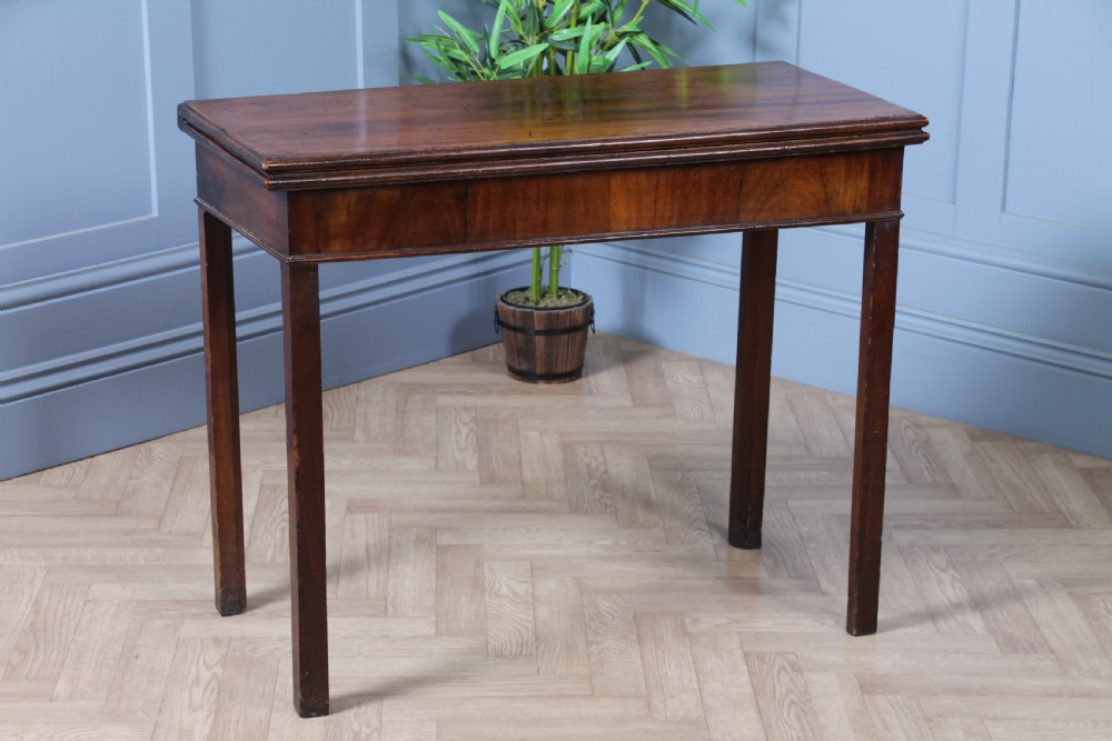 Antique Georgian Mahogany Fold Over Top Tea Table Sofa Breakfast Table C1820
