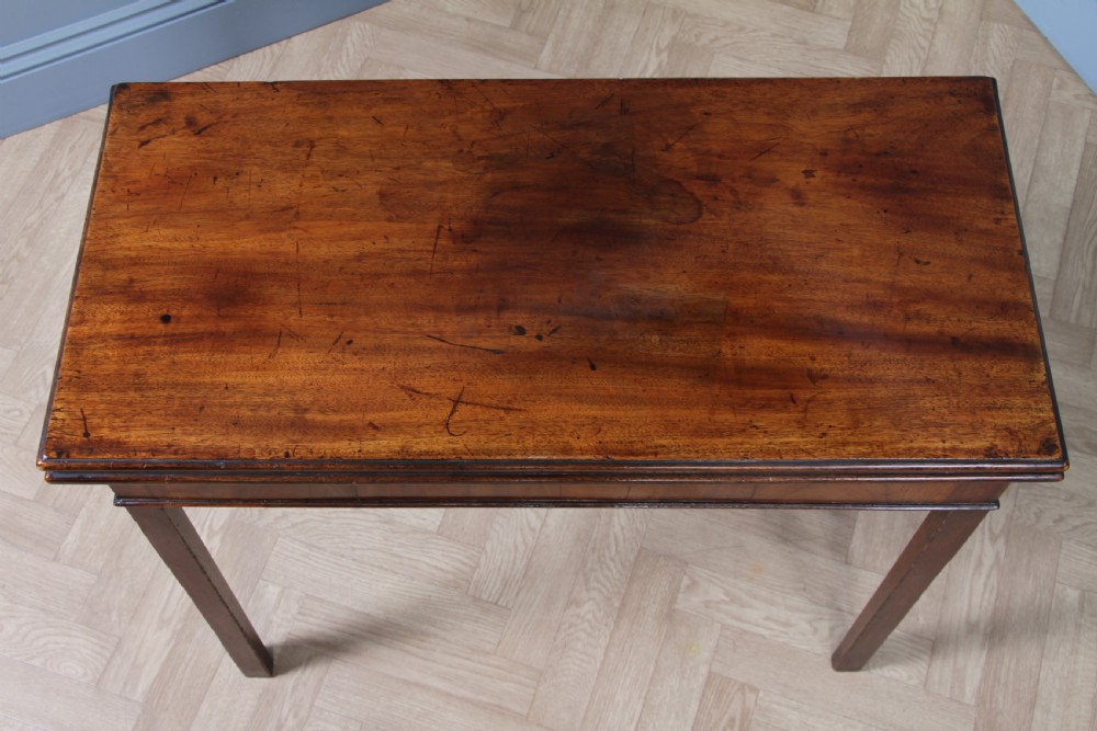 Antique Georgian Mahogany Fold Over Top Tea Table Sofa Breakfast Table C1820 View V