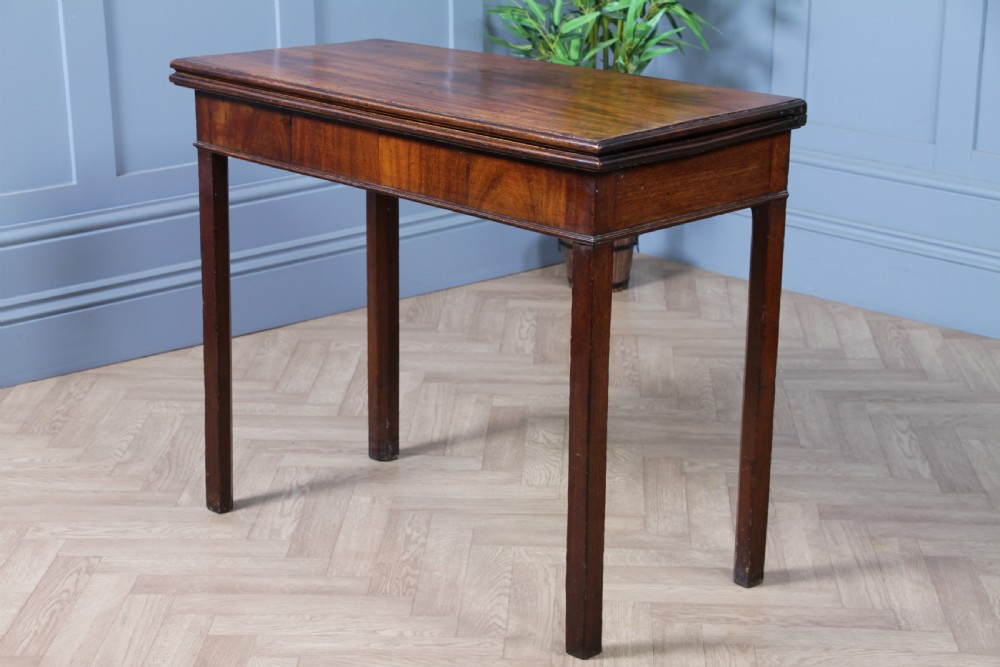 Antique Georgian Mahogany Fold Over Top Tea Table Sofa Breakfast Table C1820 View VI