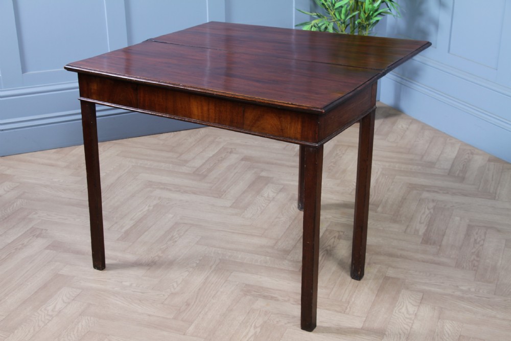 Antique Georgian Mahogany Fold Over Top Tea Table Sofa Breakfast Table C1820 View VII