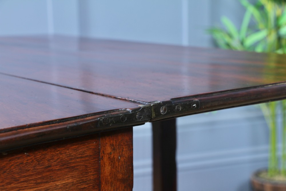 Antique Georgian Mahogany Fold Over Top Tea Table Sofa Breakfast Table C1820 View IX