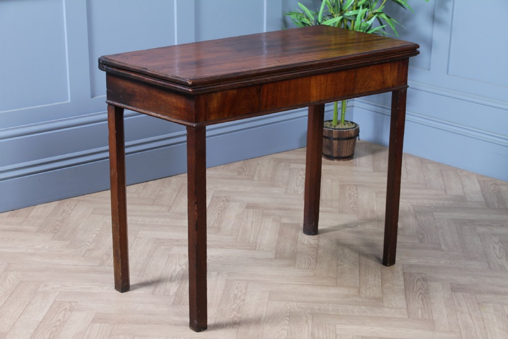 Antique Georgian Mahogany Fold Over Top Tea Table Sofa Breakfast Table C1820 View XI