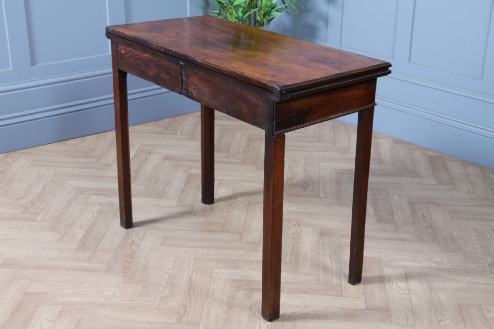 Antique Georgian Mahogany Fold Over Top Tea Table Sofa Breakfast Table C1820 View XII