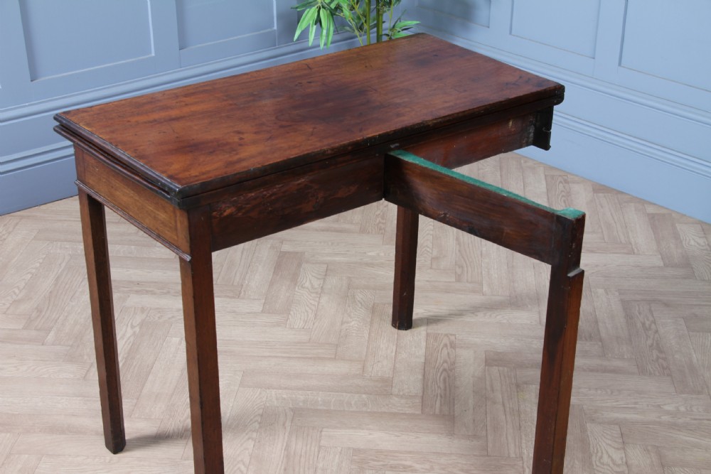 Antique Georgian Mahogany Fold Over Top Tea Table Sofa Breakfast Table C1820 View XIII
