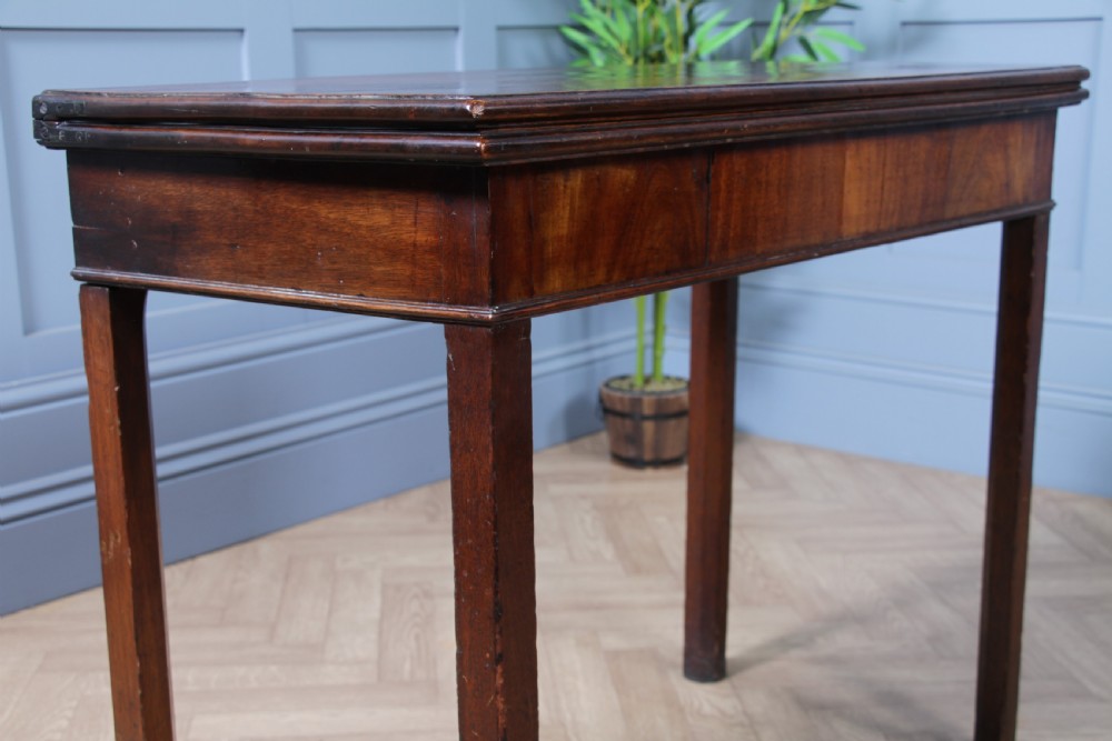 Antique Georgian Mahogany Fold Over Top Tea Table Sofa Breakfast Table C1820 View XV