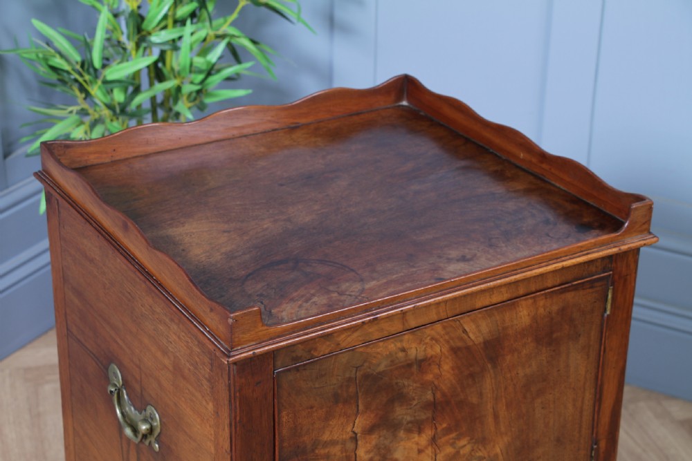 Antique Georgian Flame Mahogany Tray Top Bedside Cupboard C1800
 View VII