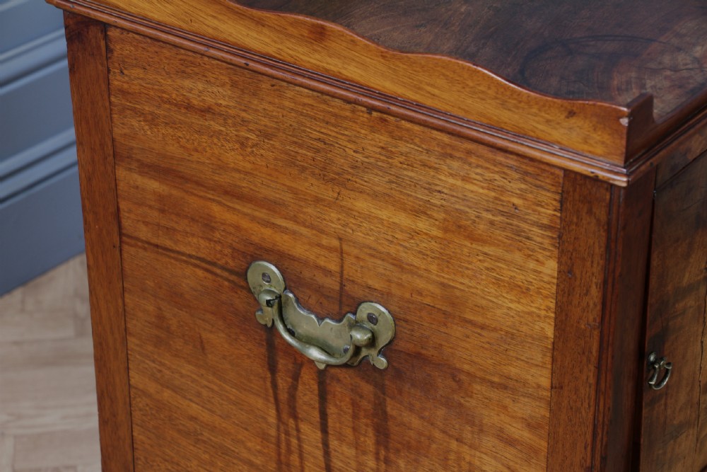 Antique Georgian Flame Mahogany Tray Top Bedside Cupboard C1800
 View IX