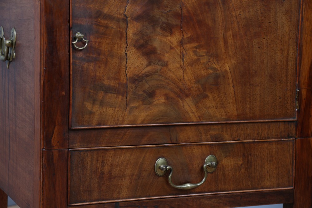 Antique Georgian Flame Mahogany Tray Top Bedside Cupboard C1800
 View XI