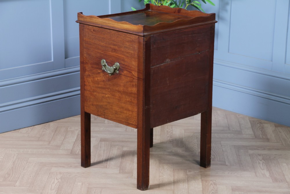 Antique Georgian Flame Mahogany Tray Top Bedside Cupboard C1800
 View XIII