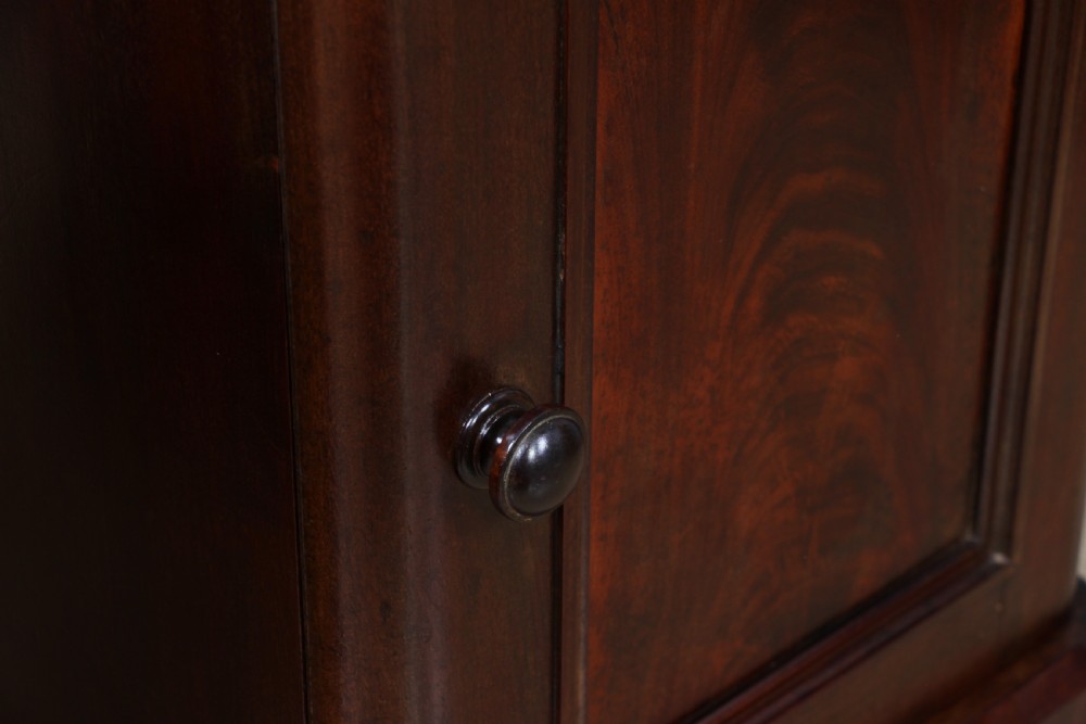 Pair of Antique Victorian Flame Grain Mahogany Bedside Cupboards Restored C1860 View XI