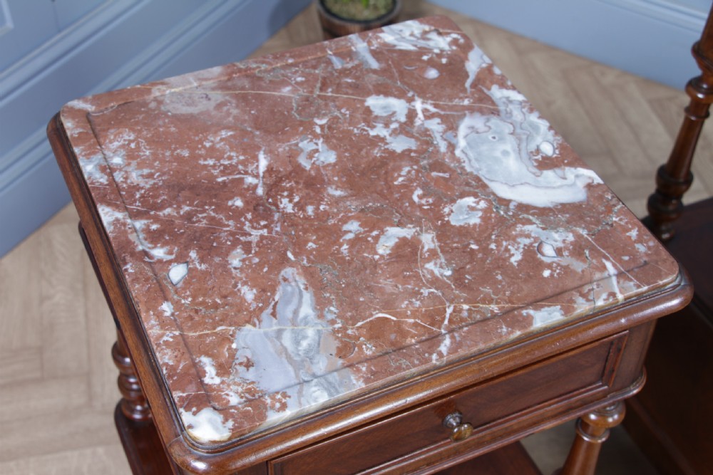 Pair of Antique French 19th Century Parquetry Walnut Bedside Cupboards C1890 View XII