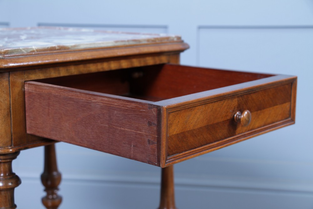 Pair of Antique French 19th Century Parquetry Walnut Bedside Cupboards C1890 View XV