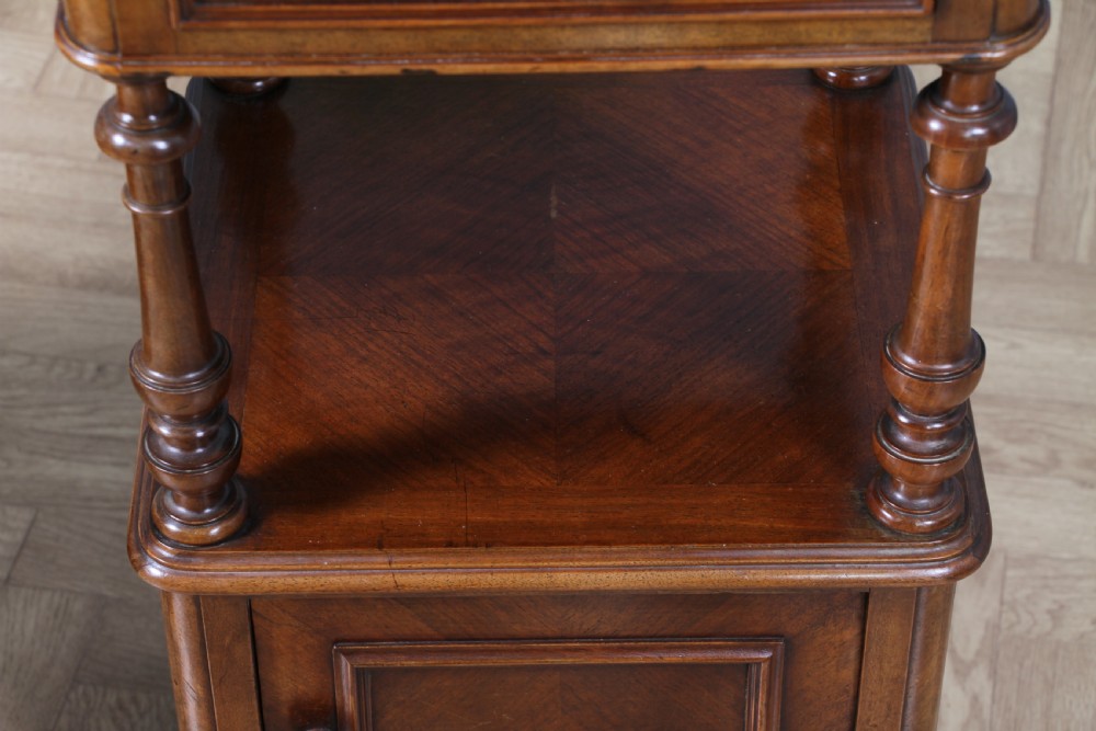 Pair of Antique French 19th Century Parquetry Walnut Bedside Cupboards C1890 View XVIII