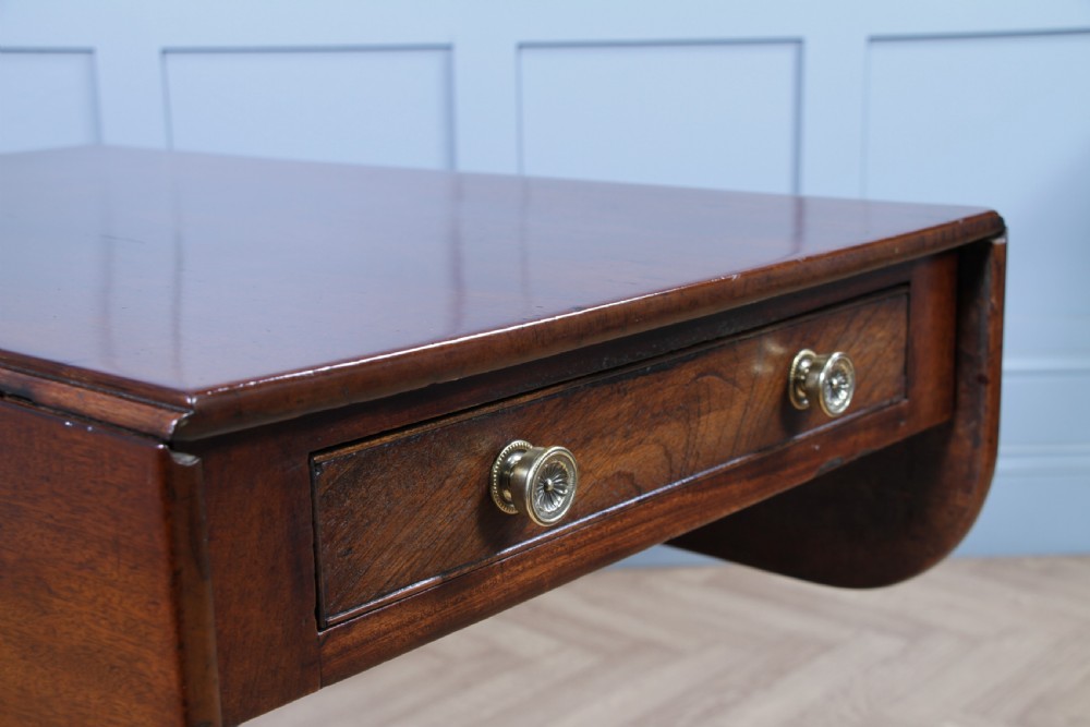 Antique Original Georgian Mahogany Pembroke Pedestal Dining Table View X