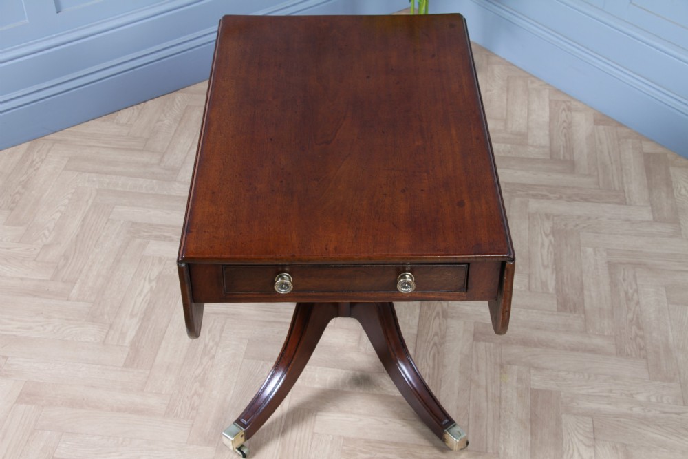 Antique Original Georgian Mahogany Pembroke Pedestal Dining Table View XIII