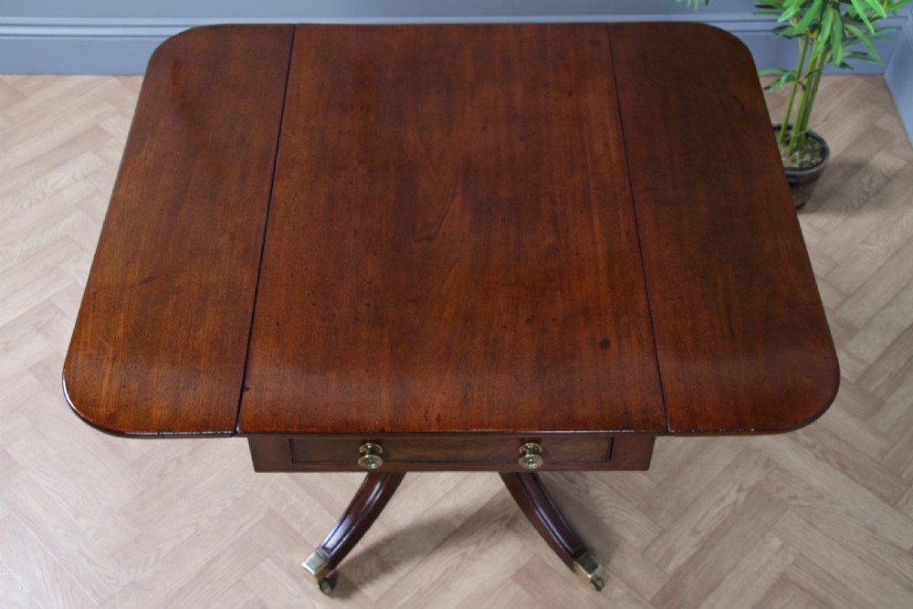 Antique Original Georgian Mahogany Pembroke Pedestal Dining Table View XIV