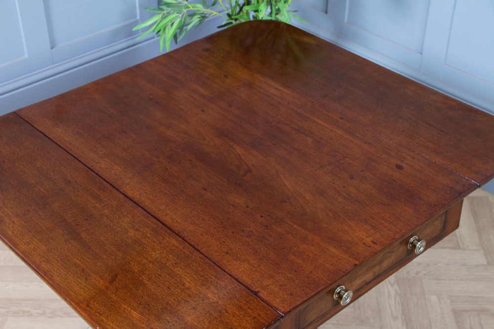Antique Original Georgian Mahogany Pembroke Pedestal Dining Table View XVI