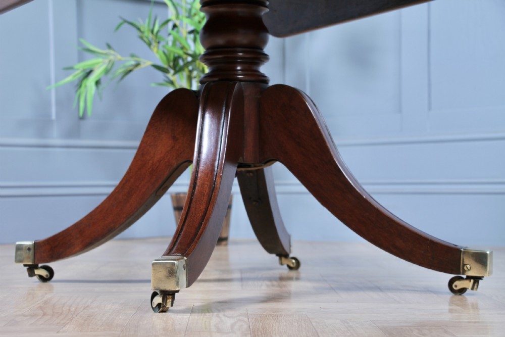 Antique Original Georgian Mahogany Pembroke Pedestal Dining Table View XXII