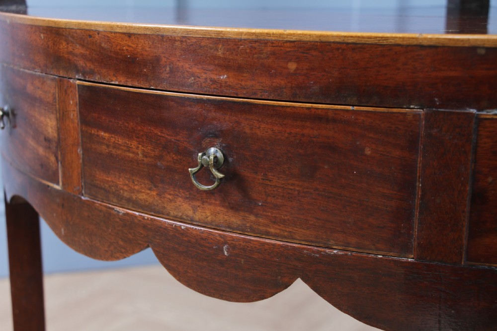 Antique Georgian Mahogany Inlaid Corner Occasional Table View XV