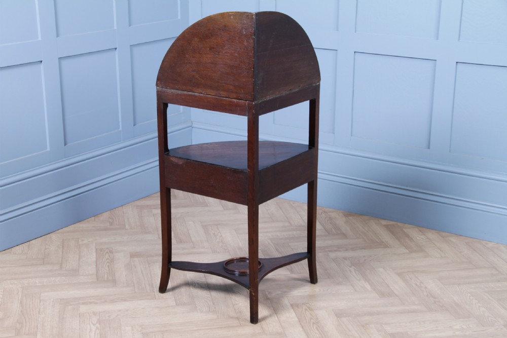 Antique Georgian Mahogany Inlaid Corner Occasional Table View XVI