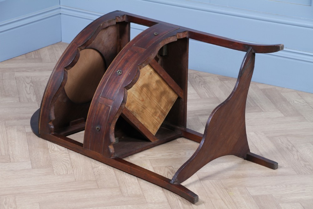 Antique Georgian Mahogany Inlaid Corner Occasional Table View XVII