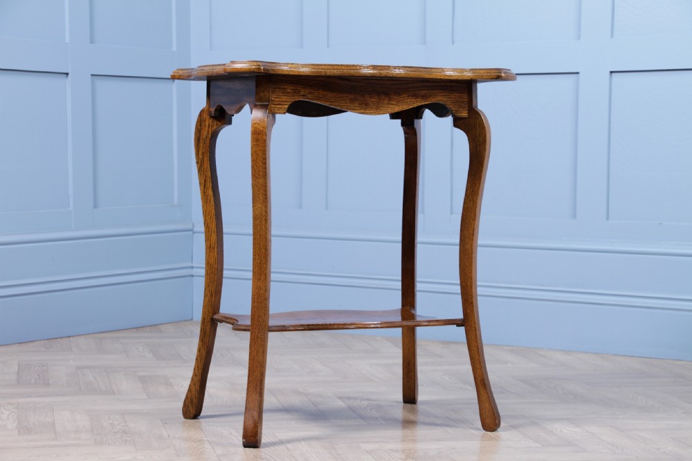 Original Antique Solid Light Oak Plant Lamp Side Table Occasional C1910
 View VIII
