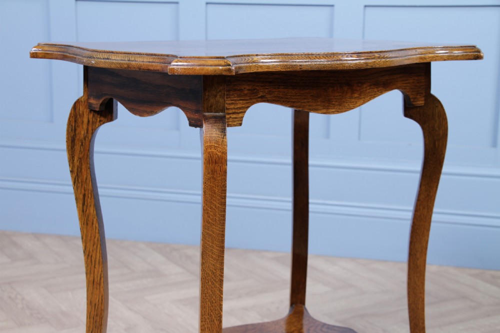 Original Antique Solid Light Oak Plant Lamp Side Table Occasional C1910
 View XII
