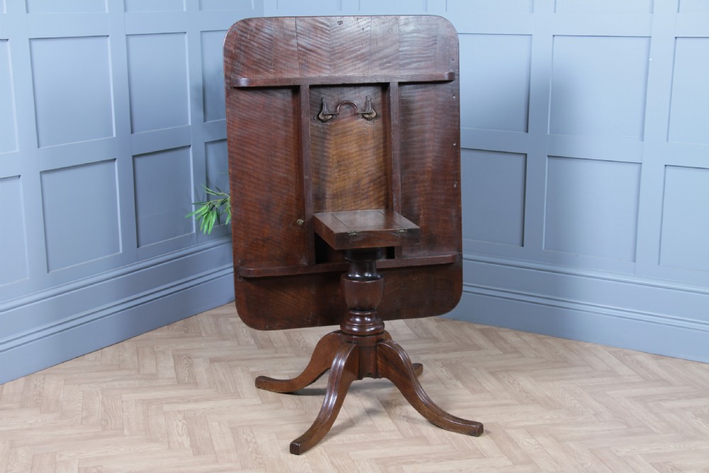Antique Georgian Country Fiddle back Oak Flip Top Dining Table and 5 Matching Chairs 1798 View X
