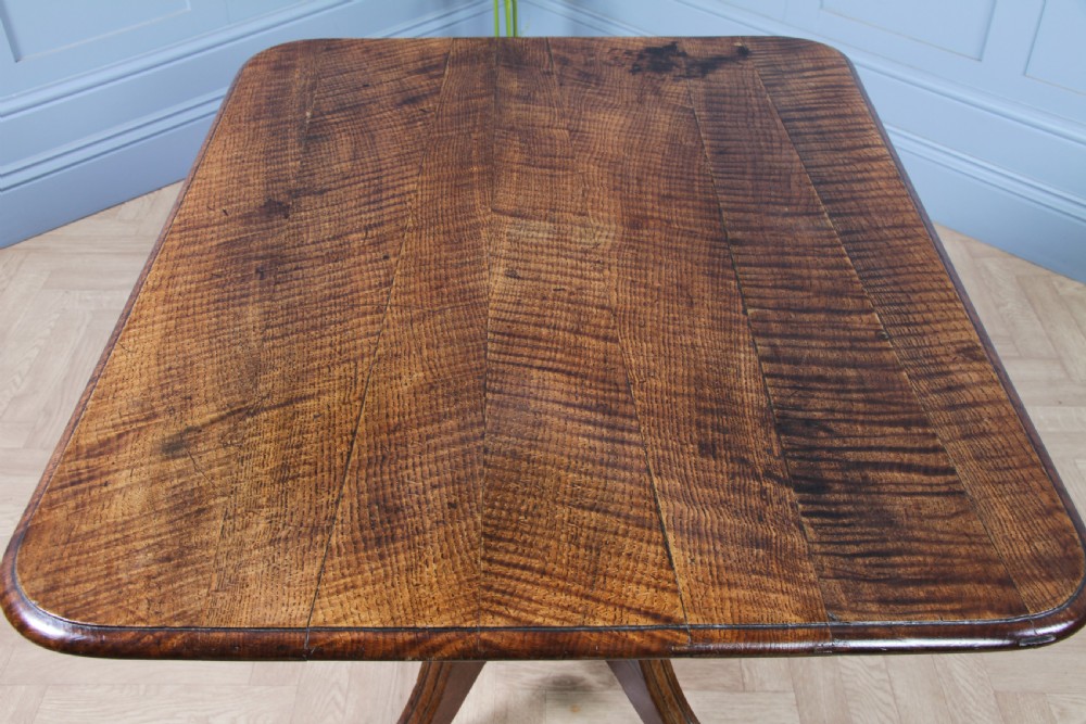 Antique Georgian Country Fiddle back Oak Flip Top Dining Table and 5 Matching Chairs 1798 View XIII