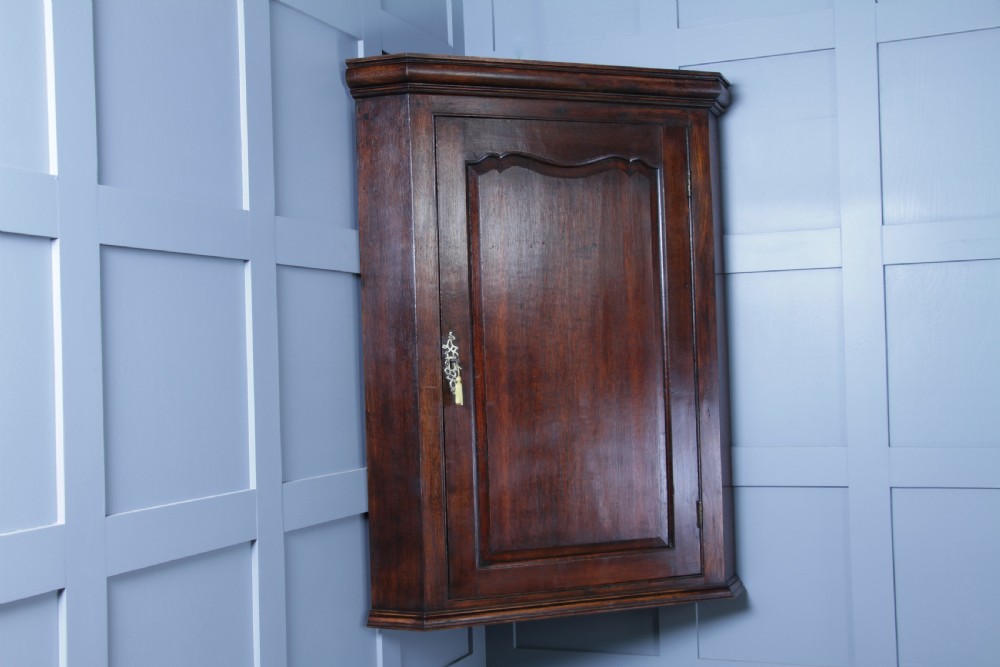 Antique Georgian Oak Large Corner Wall Hanging Drinks Cupboard C1830
 View VII