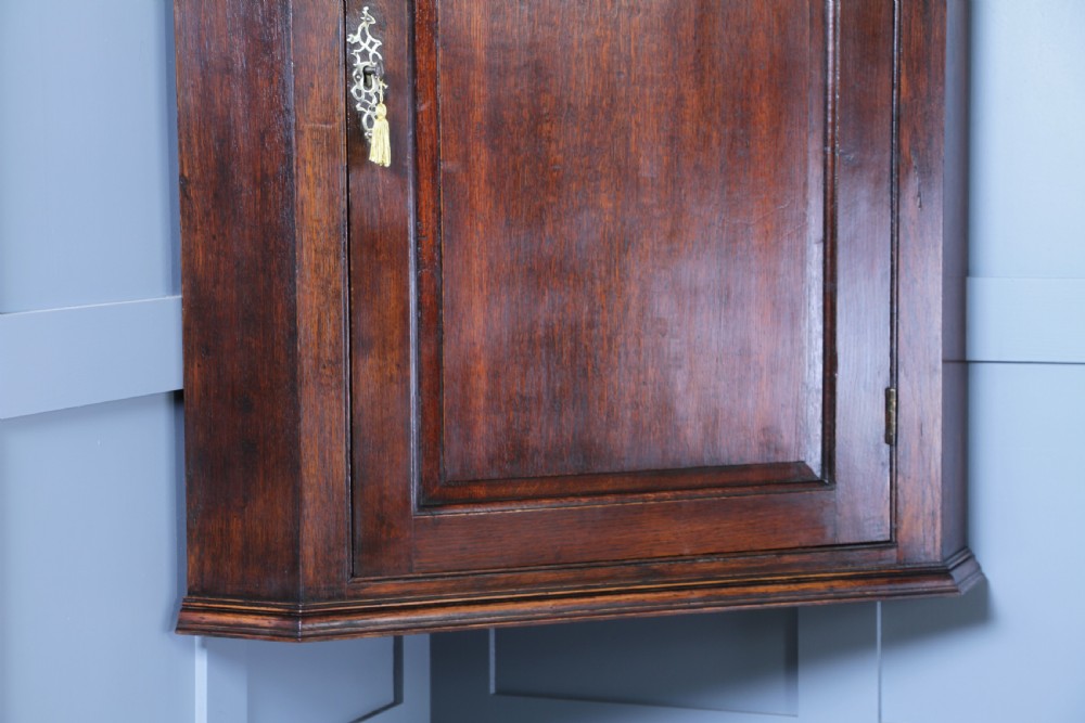 Antique Georgian Oak Large Corner Wall Hanging Drinks Cupboard C1830
 View XIII