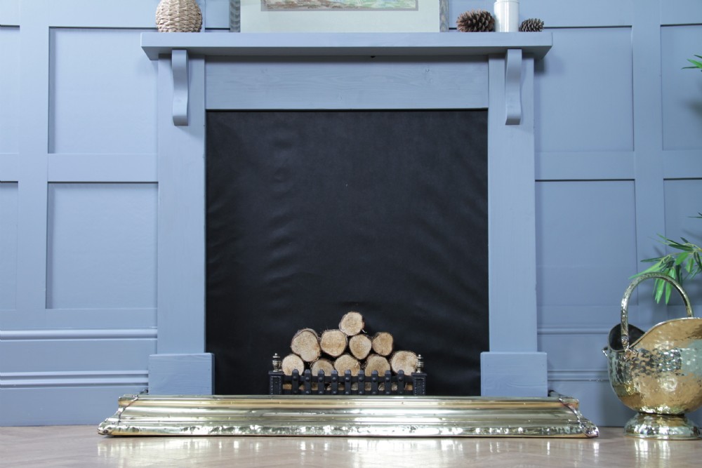 Antique Original Victorian Polished Brass Moulded Fire Place Hearth Fender C1870 View VIII
