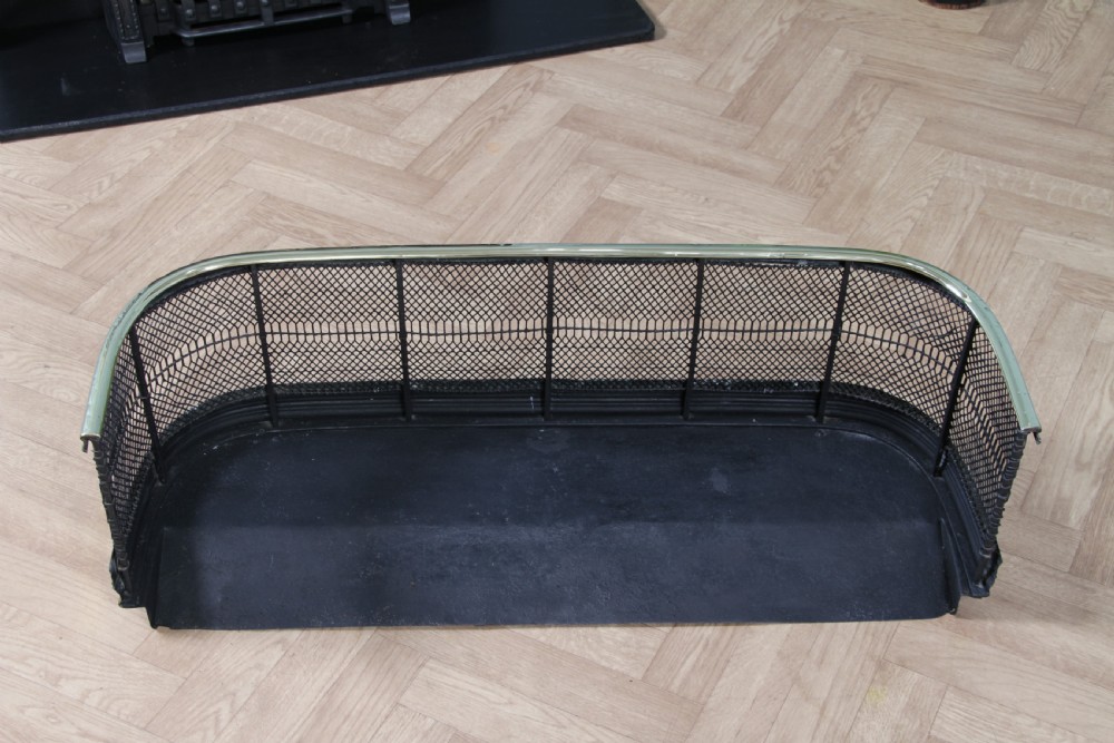 Antique Original Late Georgian Victorian Polished Brass & Iron Fire Place Fender C1830 View VII