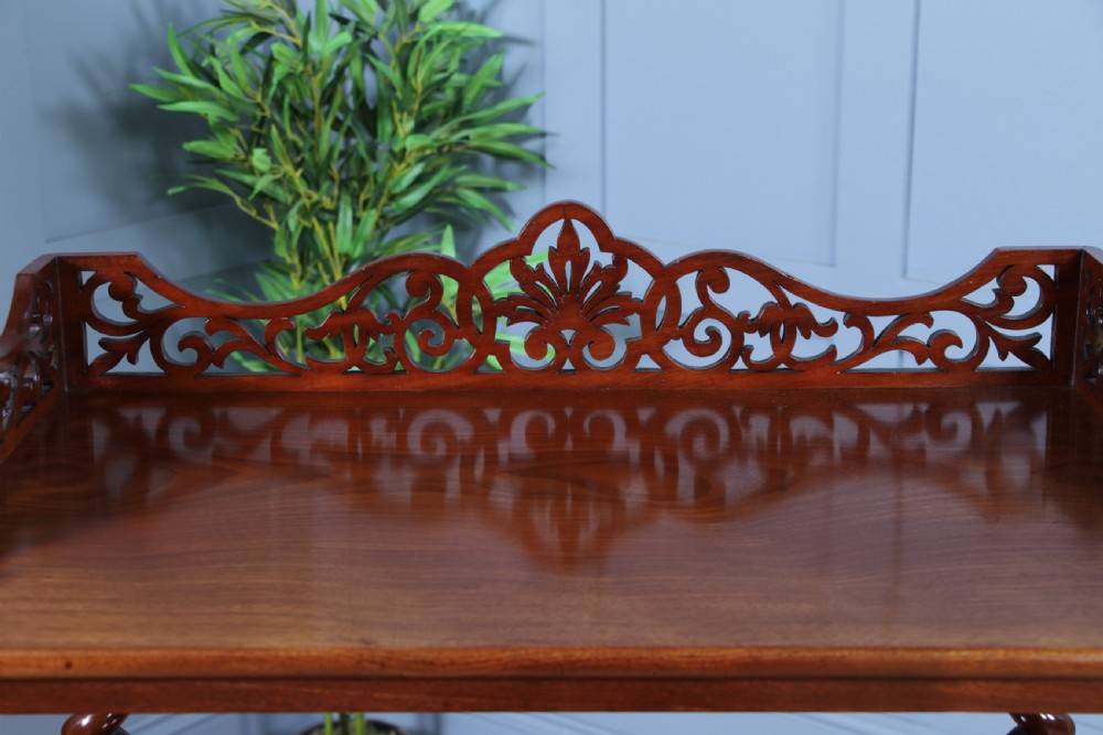 Rare Antique Victorian Mahogany 3 Tier Barley Twist What Not Display Shelf With Drawer C1860 View XVII